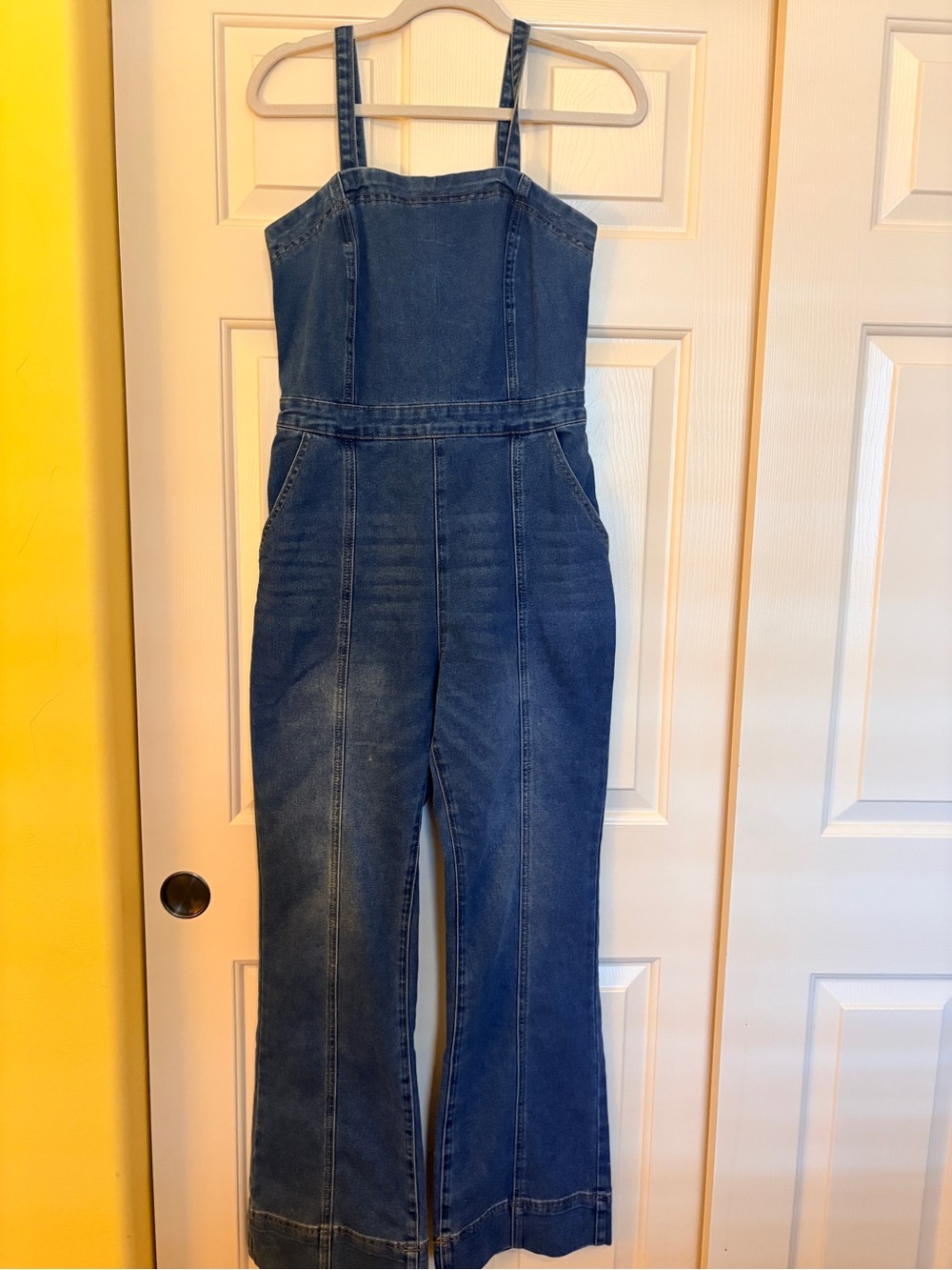 Sincerely Jules Medium Blue Denim Jumpsuit (stretch)